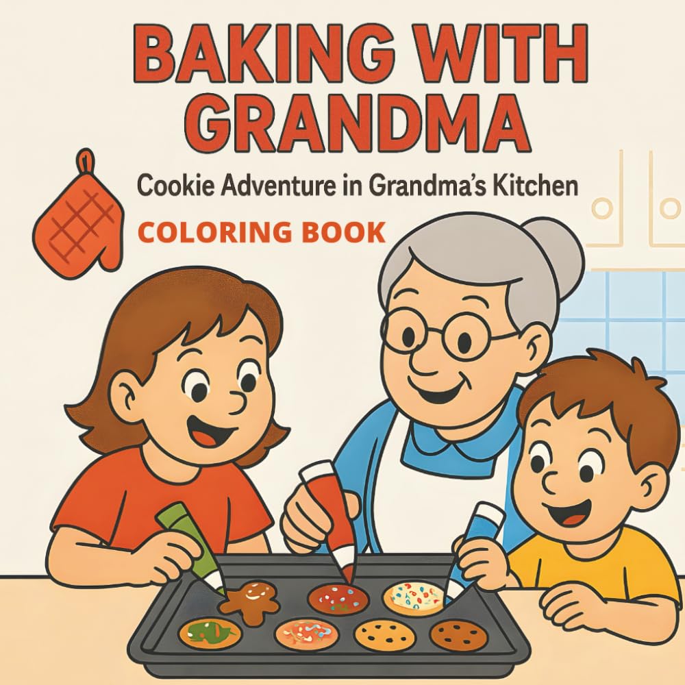 Baking with Grandma: Cookie Adventure in Grandma's Kitchen (Baking with Grandma Coloring Book)