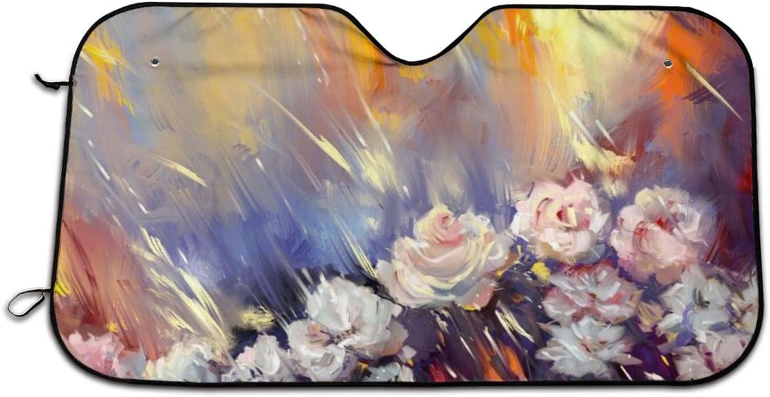 ABIsedrin Spring in Oil Painting Window Now Branded goods free shipping Car Foldable Style Front