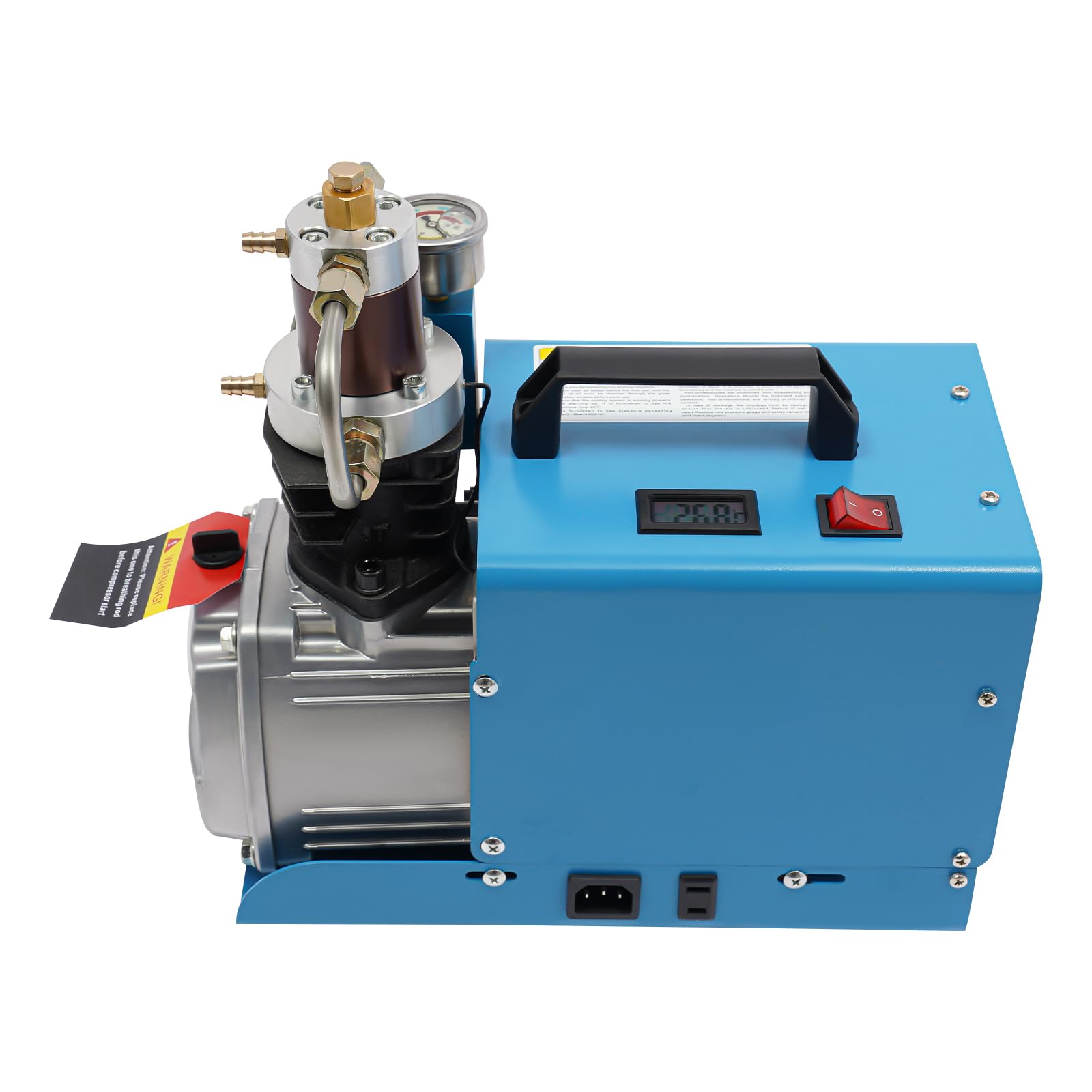 Pompa ad aria ad alta pressione, 1800 W, pompa ad aria elettrica con doppio raffreddamento, compressione a 2 stadi 0-30 Mpa compressore d'aria per officine e case