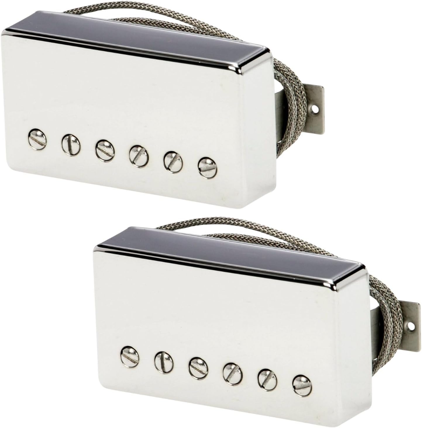 LP '57 Classic 57 classic 57+ Alnico 2 Bridge Neck Guitar Humbucker PAF Pickups Braided Wire For Les Paul style Guitar Chrome