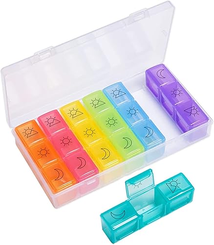 Pastillero organizador de viaje para medicamentos organizador semanal de pastillas de 21 días pastillero de viaje organizador de pastillas a prueba