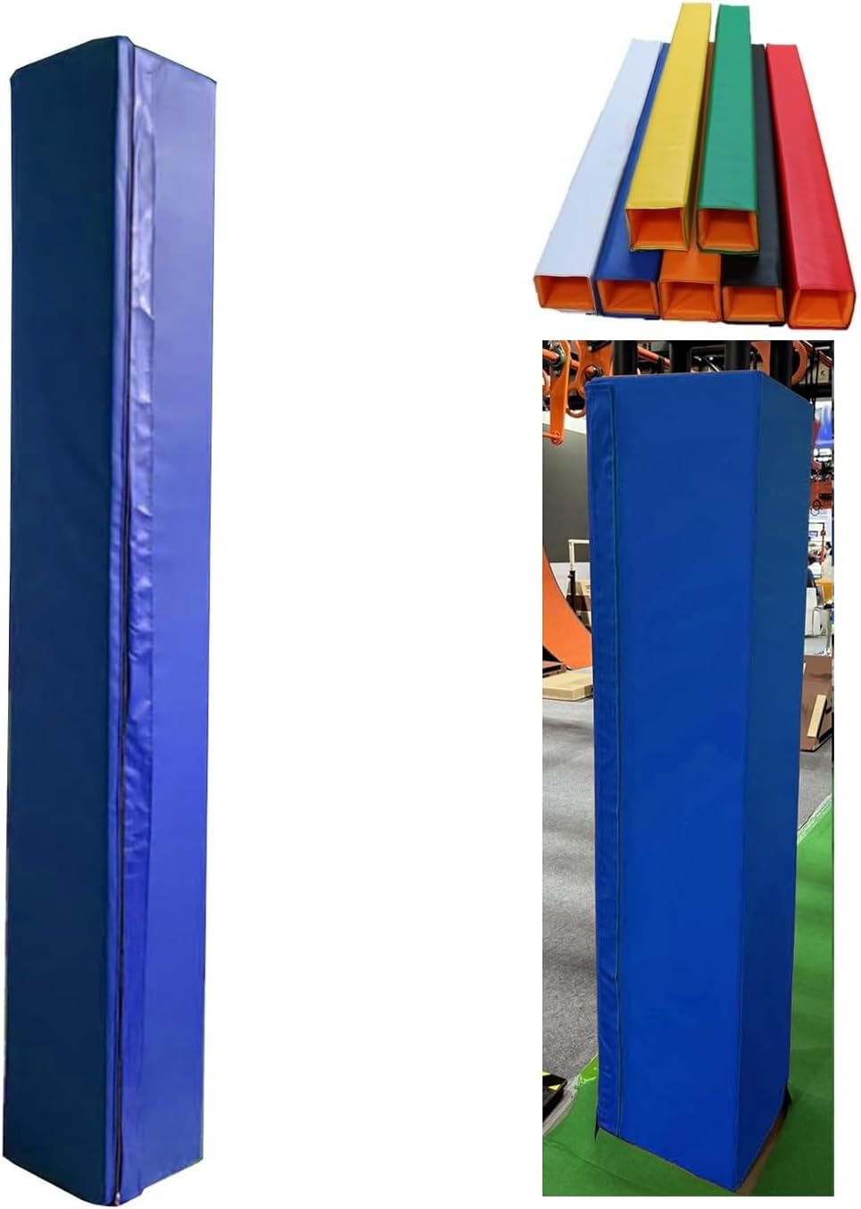 Basketball Hoop Pole Pad, Square Column Padding, Flat Post Safety Cover for Basement & Outdoor Playground, Weatherproof Foam for Football/Volleyball/Basketball(Black)(7X7 Inch)