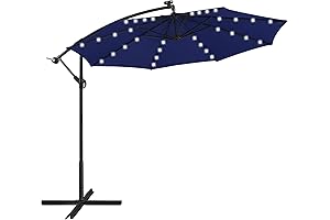 Yaheetech 10FT Solar Offset Umbrella Lights