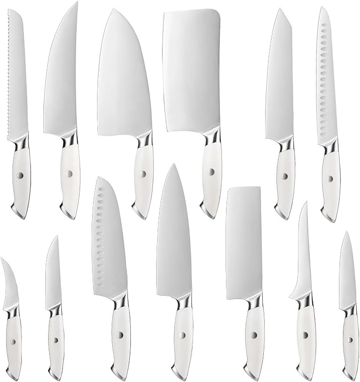 Set Cuchillos Cocina 13 Piezas Acero Inoxidable