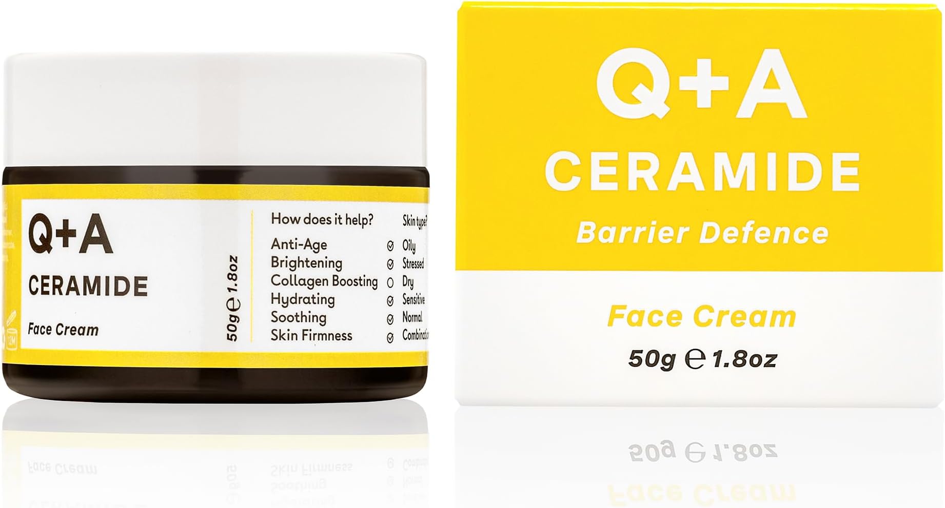 Ceramide Barrier Defence Face Cream | 50g | Hydrating & Protecting Formula with Ceramides, Pro Vitamin E, and Squalane