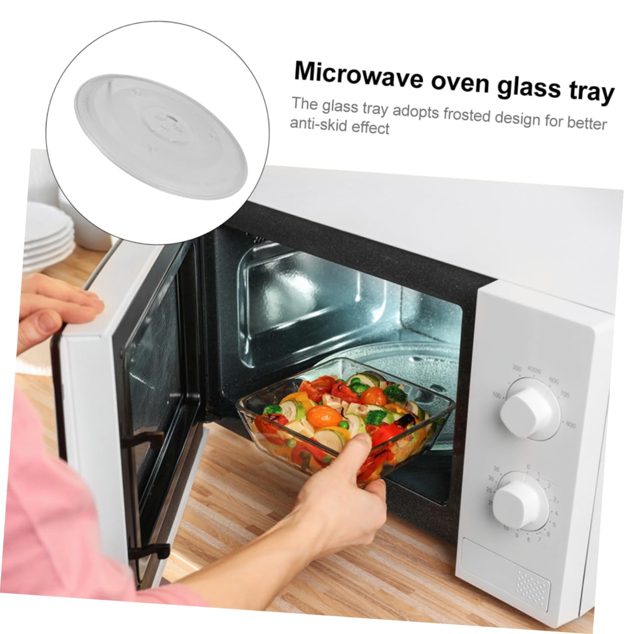 GLEAVI 2piezas Platos Giratorios Para Microondas De Placa De Vidrio Para Horno Microondas Placa De Cocción Para Horno