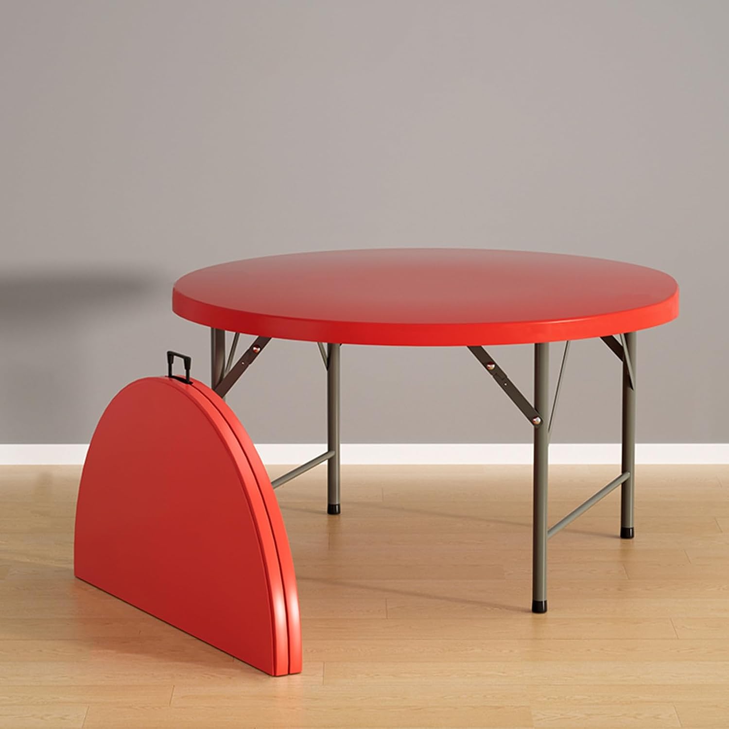 Amazon.com: TRUNXUCL Round Folding Table, Portable Picnic Table Camping ...