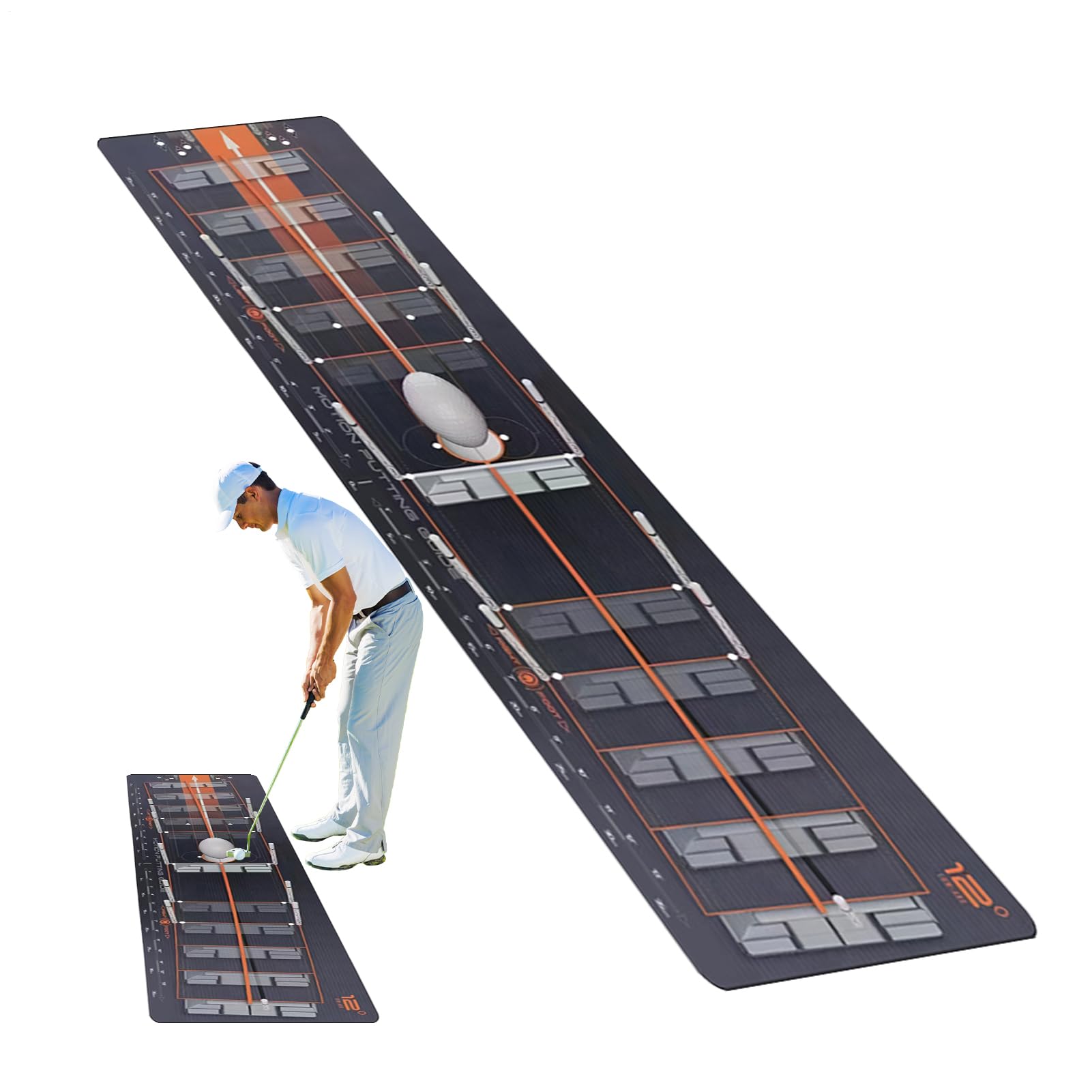 Golf Putting Mat, cubierta de práctica interior, portátil Training Aid, no resbaladizo durable, compacto diseño rollable para backyard, adultos, papá, mujer, día y más