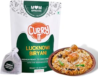 CURRYiT Ready To Cook Lucknowi Biryani Indian Masala Gravy Made With Ghee Ready In 30 Minutes No Preservatives Gluten-Free