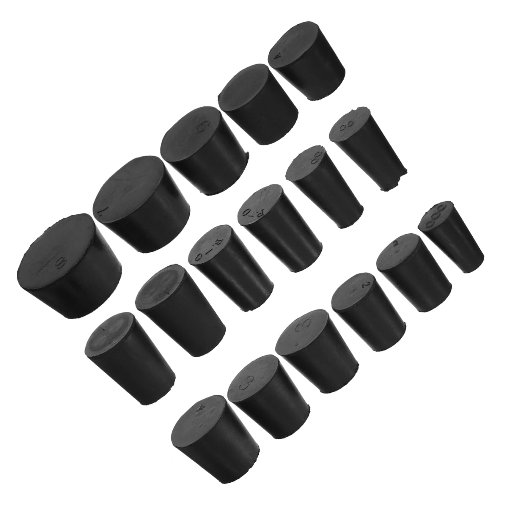 Amosfun 5 Ensembles Bouchons Caoutchouc pour Tubes À Bouchons Étanches pour Laboratoire Disponibles 21 Pièces * 5