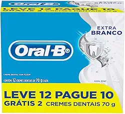 Creme Dental Oral-B Extra Branco Leve 12 Pague 10 70g, Oral B