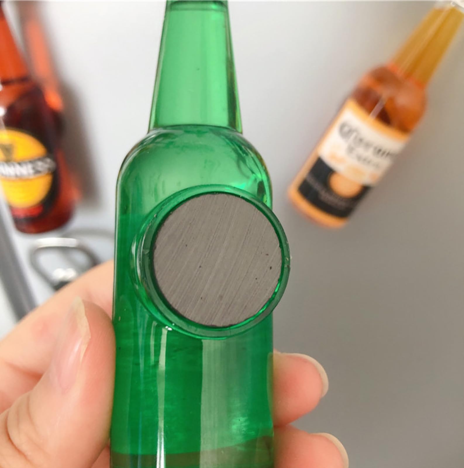 Abrebotellas De Silicona Con Imán, Abridor De Botellas Con Forma De
