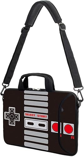 Miniatura 4 de AMARY Bolsa de hombro para portátil de 17 pulgadas, correas de hombro ajustables, asa cómoda, bolsillo frontal para guardar el mouse (juego)