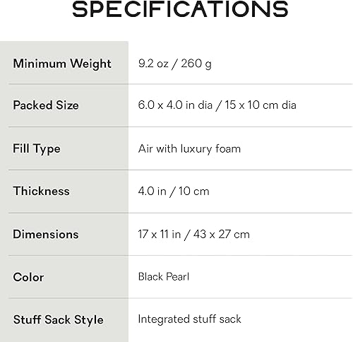 Miniatura 6 de Almohada de Equipamiento Nemo Fillo para Mochilero y Camping - Negro PerlaYema de Abedul - Talla Única