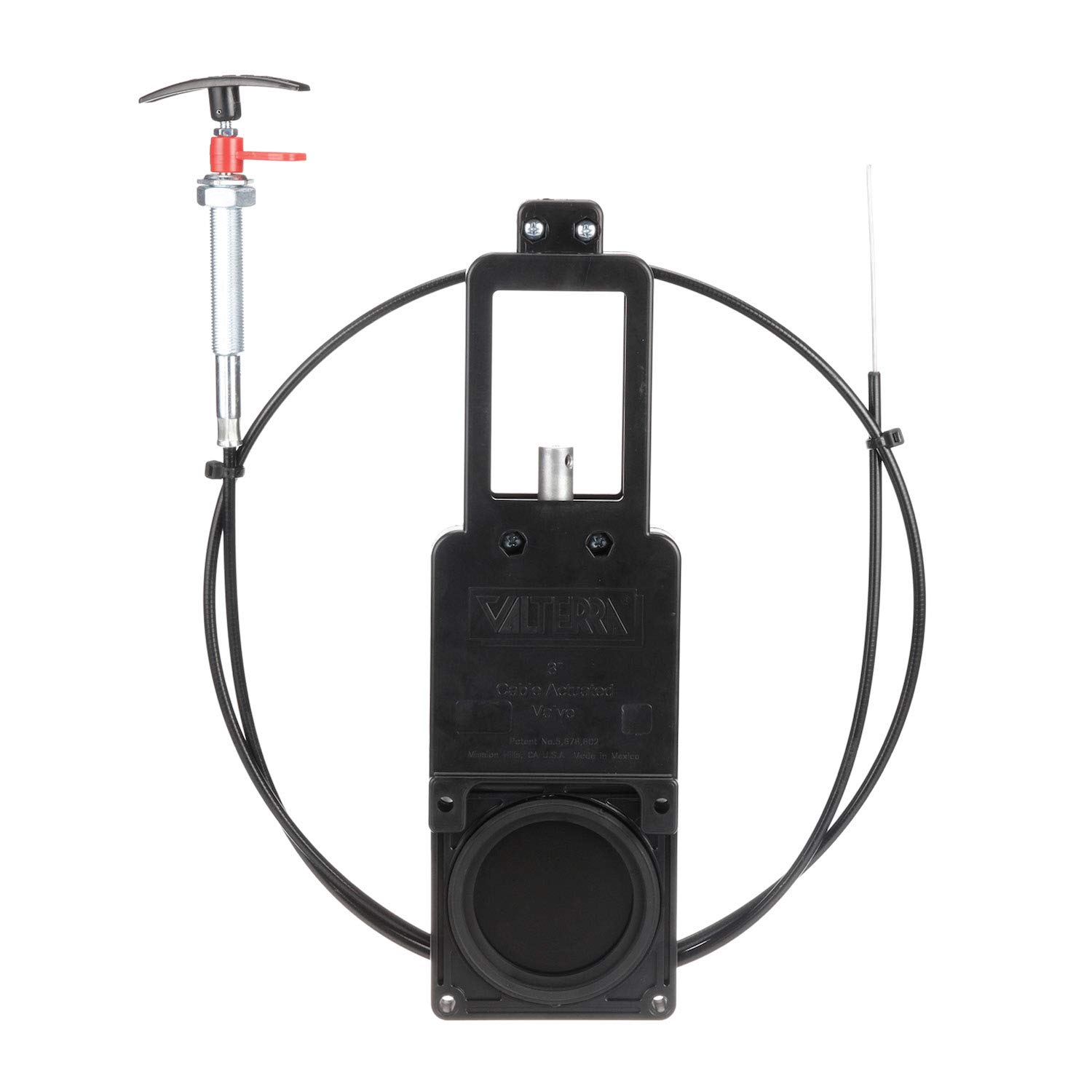 Photo 1 of Valterra-TC372 Flexible Cable Kit with 3" Valve, Mess-Free Waste Valve for RV's, Campers, Trailers, Black 3 Inch