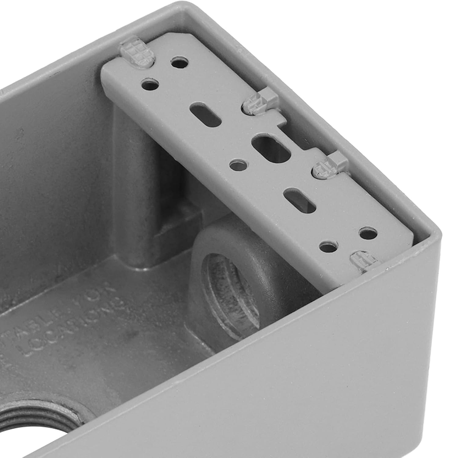 NEMA 10-50R 14-50R Outlet Box, Single Gang Power Socket Enclosure, Weatherproof Aluminum Alloy Outdoor Electrical Box for Garages Patios and Pool Houses