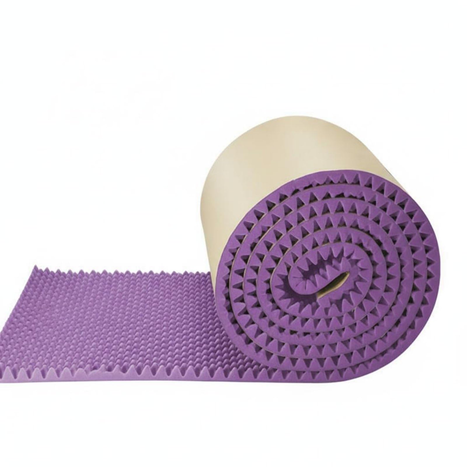 harayaa Panel de Algodón Insonorizado Absorbente Espuma Acústica Antirruido Aislante con Diseño de Que Reduce Reverberación en Poliuretano , Púrpura , 70mm
