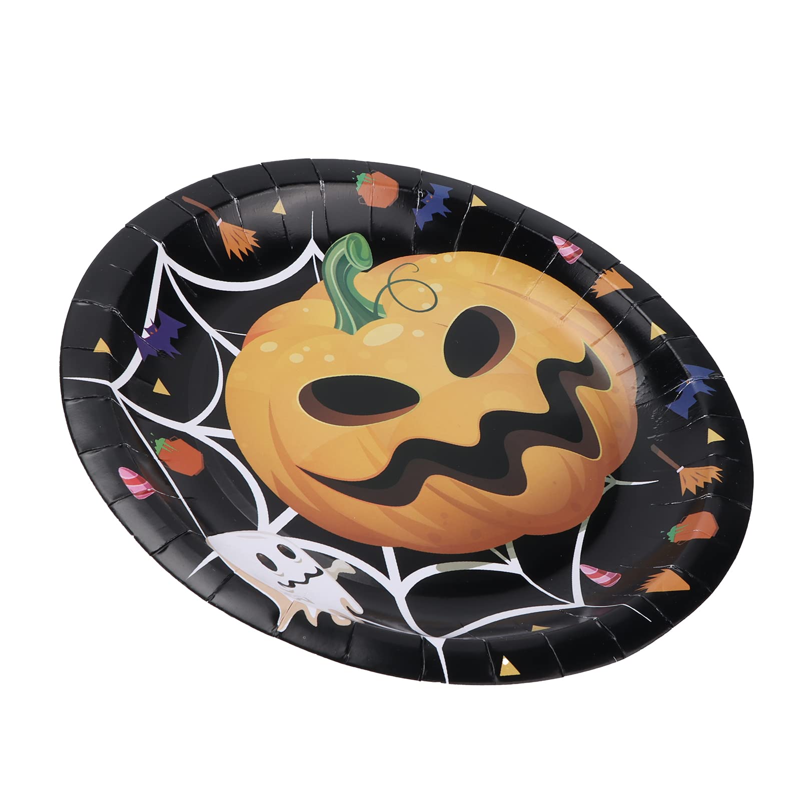 30 Stück Halloween-Pappteller Mit Kürbis-Motiv – 23x23 Cm, Festes Papier Für Party & Desserts