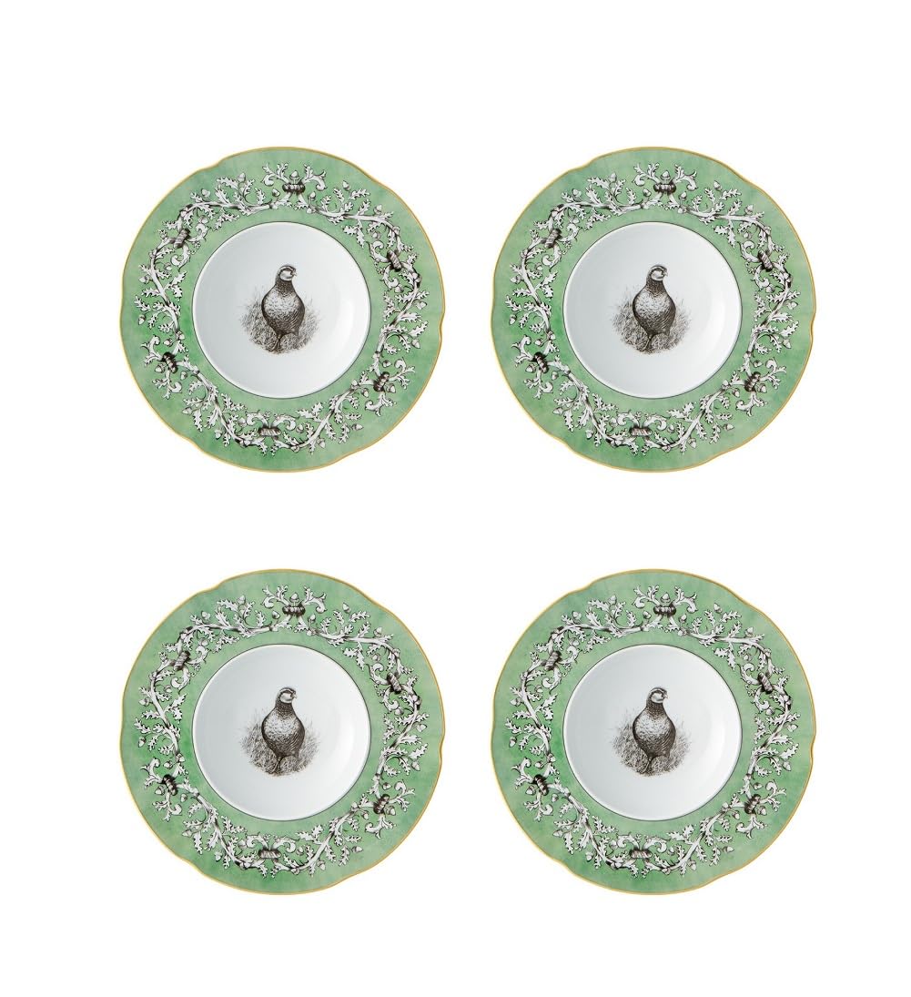 Vista Alegre Casa De Alba Porcelain Soup Plate, Set of 4