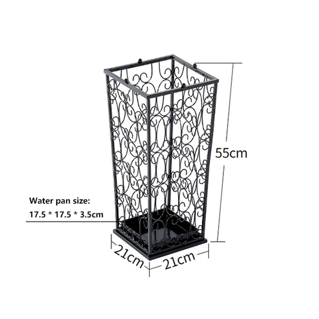 FALIYORS Hotel Iron Umbrella Stand Household Folding Umbrella Bucket Art Bucket Put Umbrella Shelf Umbrella Stand (Color : A, Size : 55 * 21cm)
