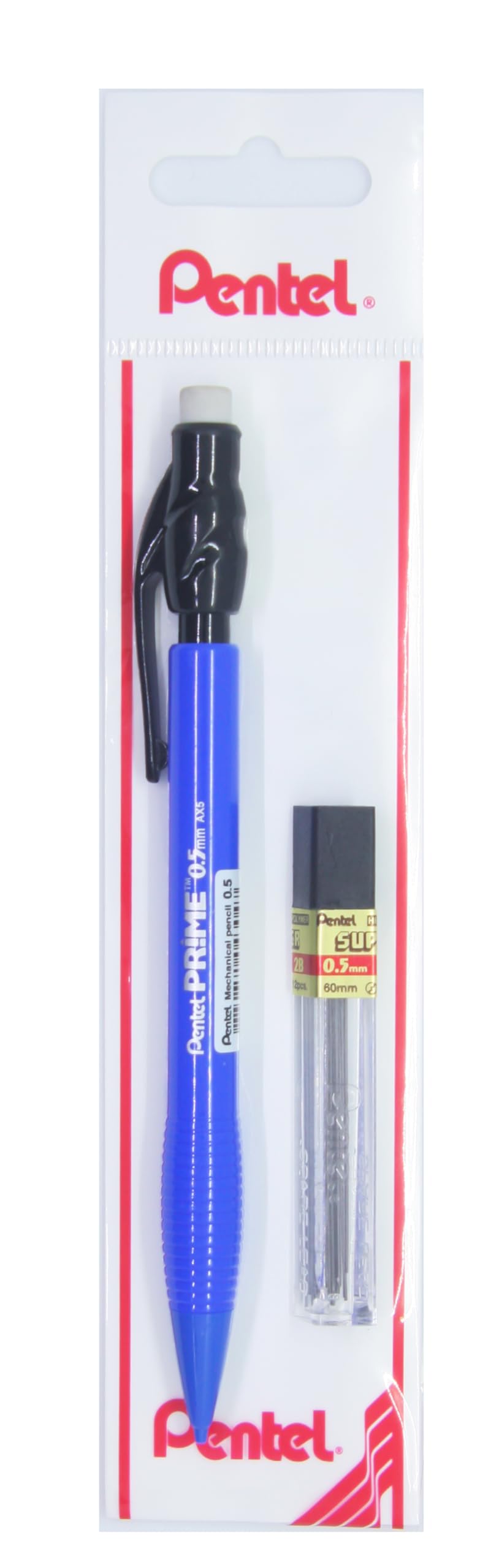 Pentel 0.5 mm PRIME Plastik Gövdeli Versatil + 12'li Yedek Uç Set MAVİ