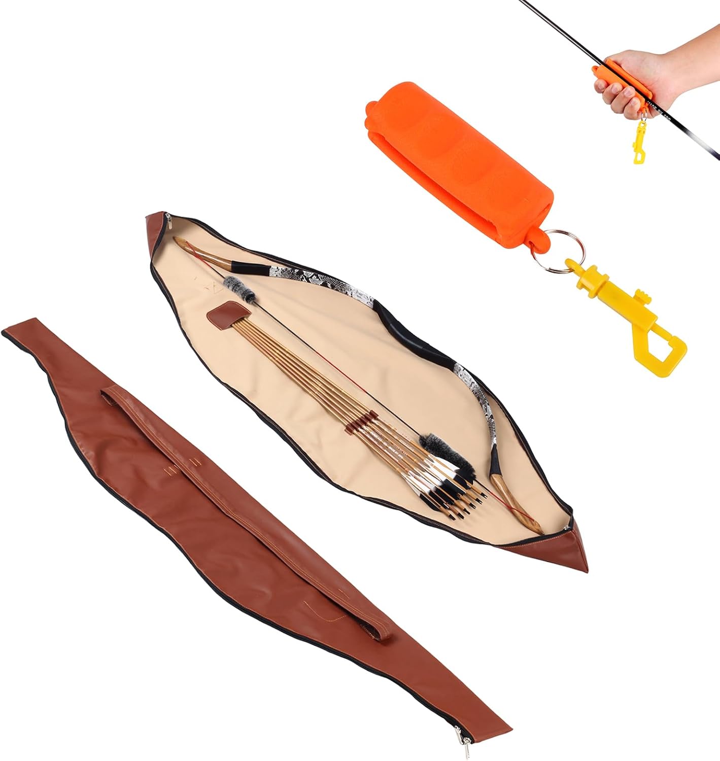 Longbow case and arrow puller