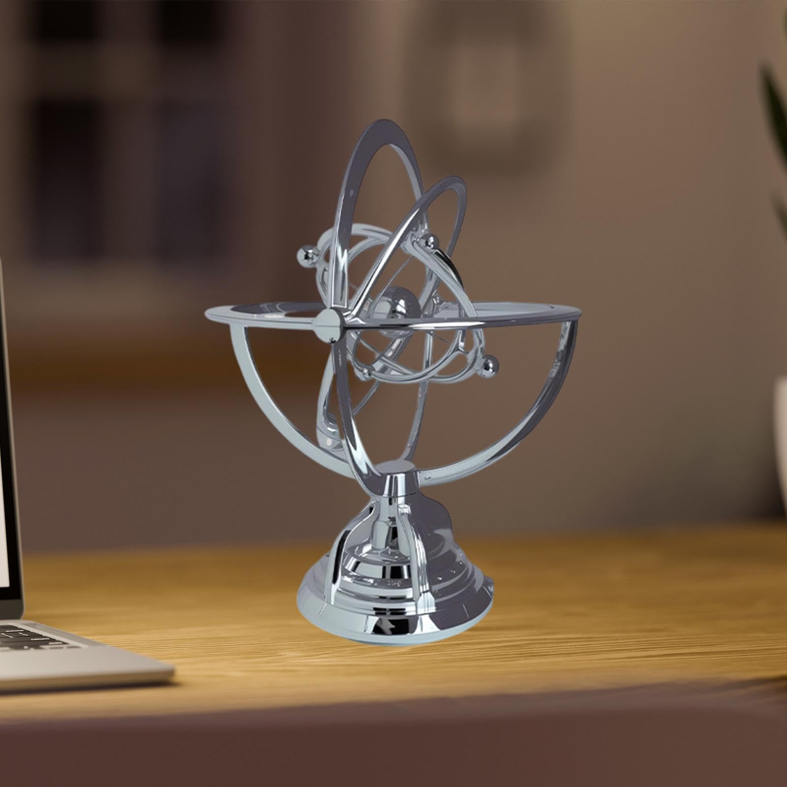Juguete de Escritorio Científico, Adorno Electrónico Oscilante, Modelo de Planetario, PP, Adecuado para Mesa de Estudio en Casa, Plata, Individual