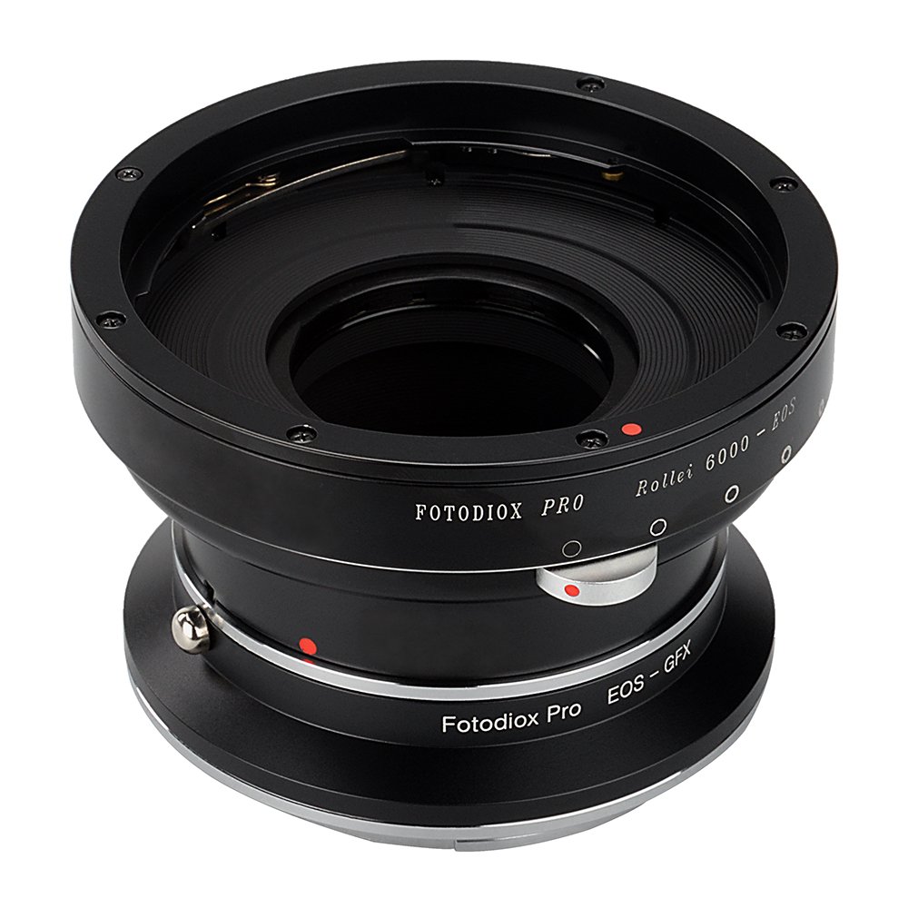 Fotodiox Pro Lens Mount Double Adapter, Rollei 6000 (Rolleiflex) Series and Canon EOS (EF/EF-S) D/SLR Lenses to Fujifilm G-Mount GFX Mirrorless Digital Camera Systems (Such as GFX 50S and More)