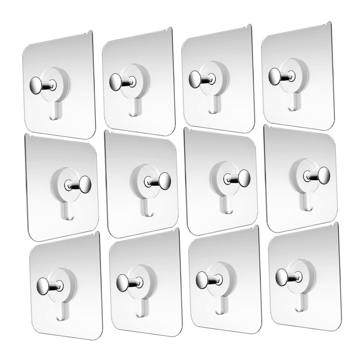 SEWACC 150piezas Ganchos Adhesivos Transparentes Para Colgar Cuadros y Fotos Soporte Fijo Sin Daños Paredes Para Decoración De Interiores Reutilizables Rastro Al Retirar