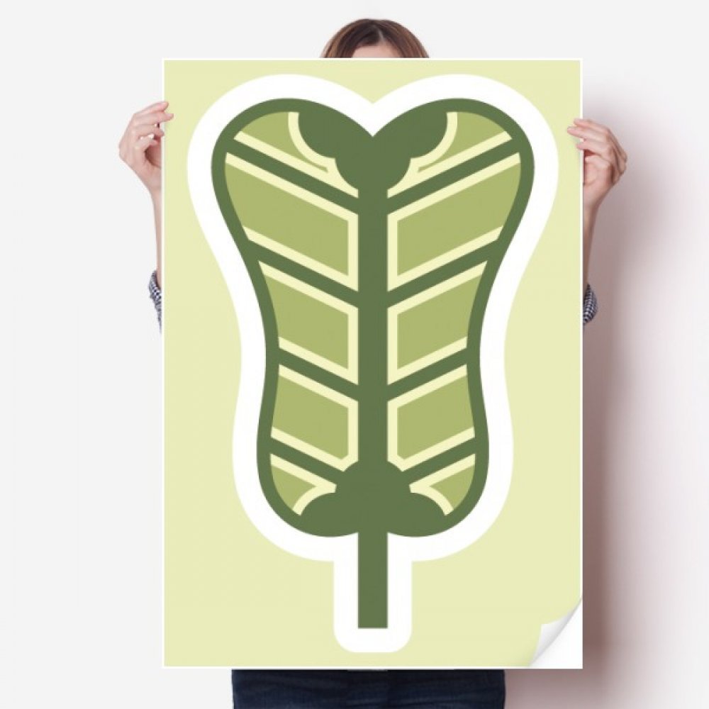 Autocollant de mur motif de chine palmleaf fan poster mural 80x55cm
