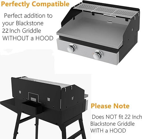 Miniatura 4 de BBQ-PLUS Protector de viento para parrillapantalla de viento y rejilla de calentamiento para Blackstone, kit de accesorios de plancha para