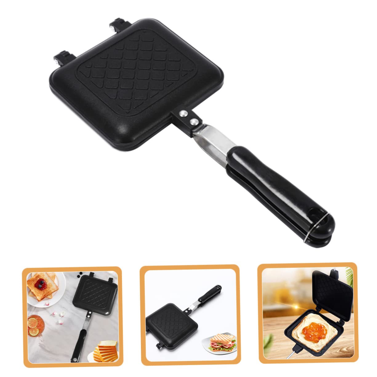 CIYODO Waffle Maker Baking Tool Non Stick Household Breakfast Machine with Skid Base Food Grade Coating for Easy Cleaning Versatile for Kitchen and Dining Use