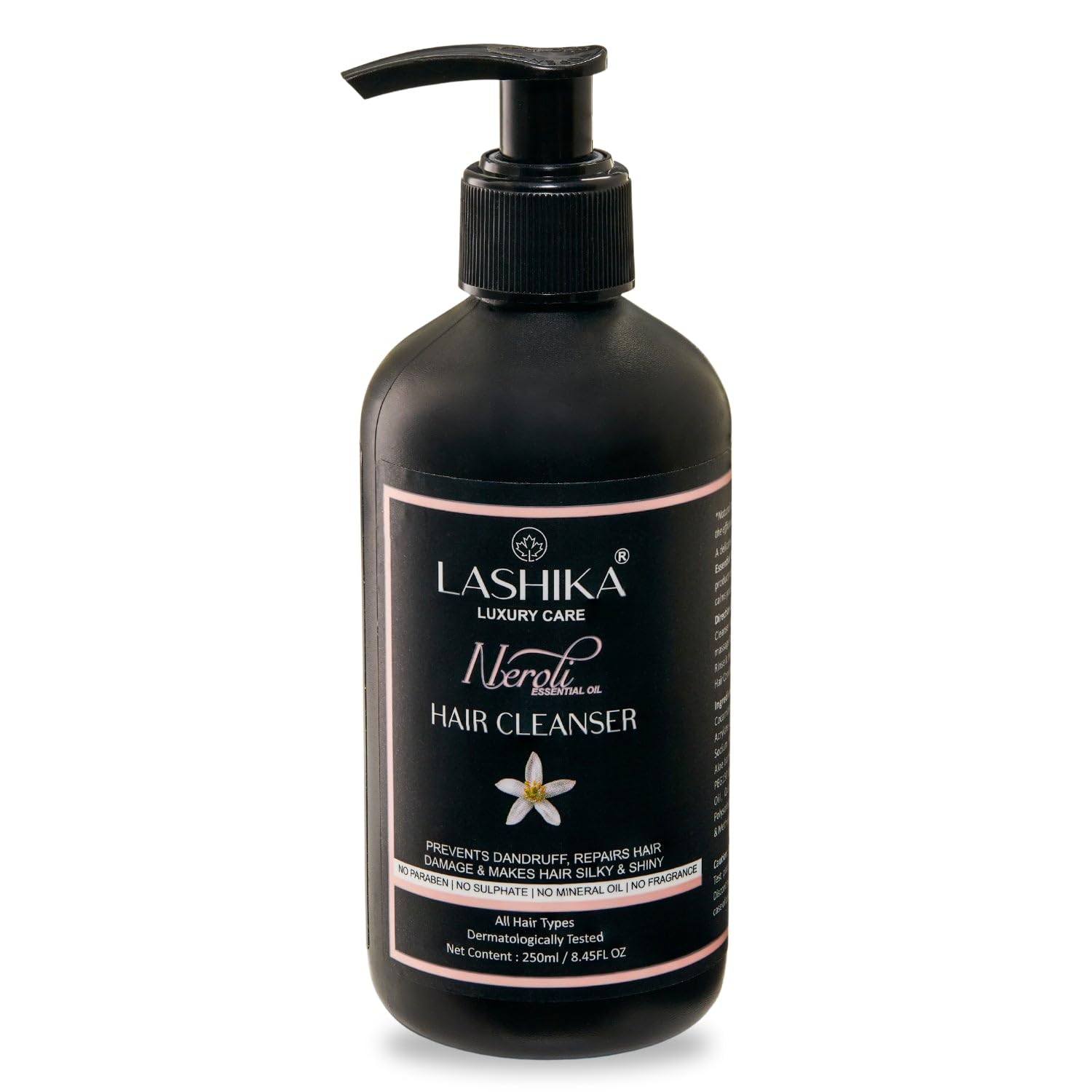 LASHIKA Neroli Essential Oil Hair Cleanser | Prevents Dandruff, Repairs Hair Damages & Makes Hair Silky & Shiny | All Hair Types - 250ML-image-46