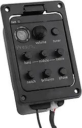 Captadores Para Violão Acústico 201 Piezo Pickup Onboard Preamp 4 Band Guitarra Acústica Captador Pré-amplificador EQ Tuner Onboard Preamps