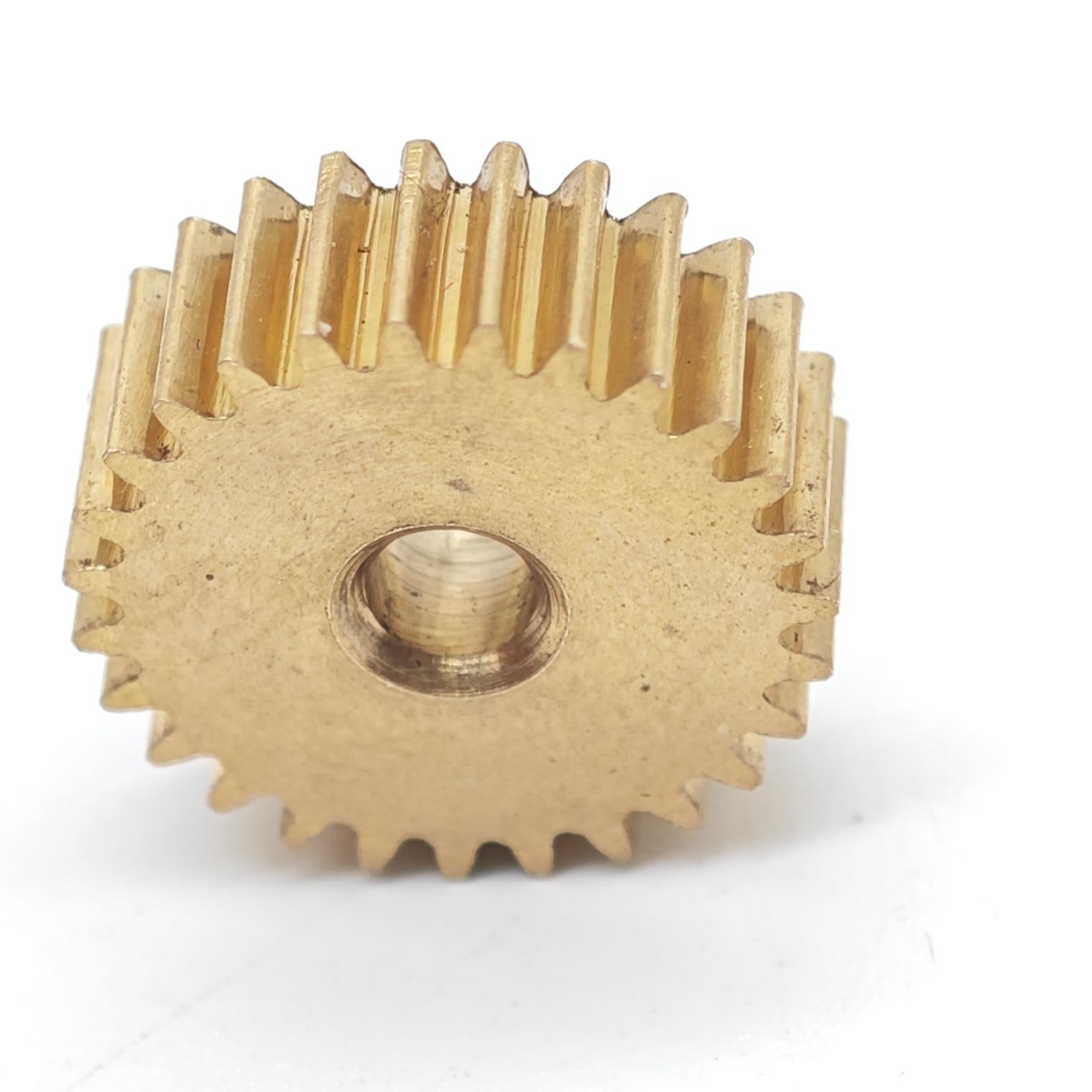 GTPBAO Ingranaggio piatto in ottone da 0,6 modulo 118 denti, spessore 5 mm, denti dritti, ingranaggio cilindrico da 0,6 M, pignone da 118 denti albero