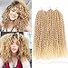 Sharopul 3pcs/pack Kinky Curl 12 Inch Afro Kinky Twist Hair Soft Synthetic Crochet Braiding Hair Extention (12inch Blonde)