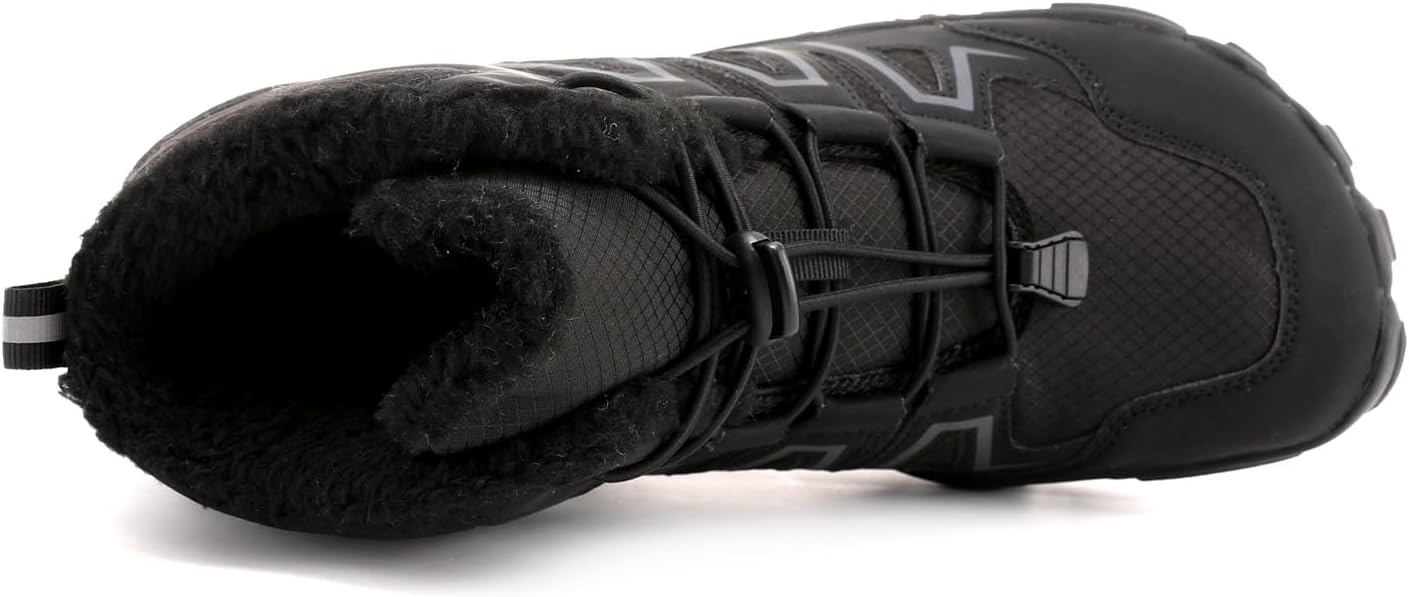 Winter Snow Boots for Women Men Ankle Waterproof Warm Fuzzy Barefoot Hiking Boots Anti-Slip Outdoor Sports Shoes Unisex