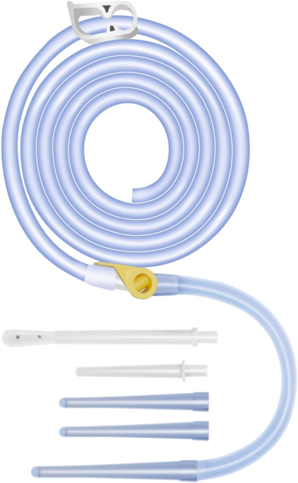 Enema Hose Replacement Kit for Enema Bag and Enema Bucket，Coffee Enema Nozzles，Silicone Enema Tube Kit