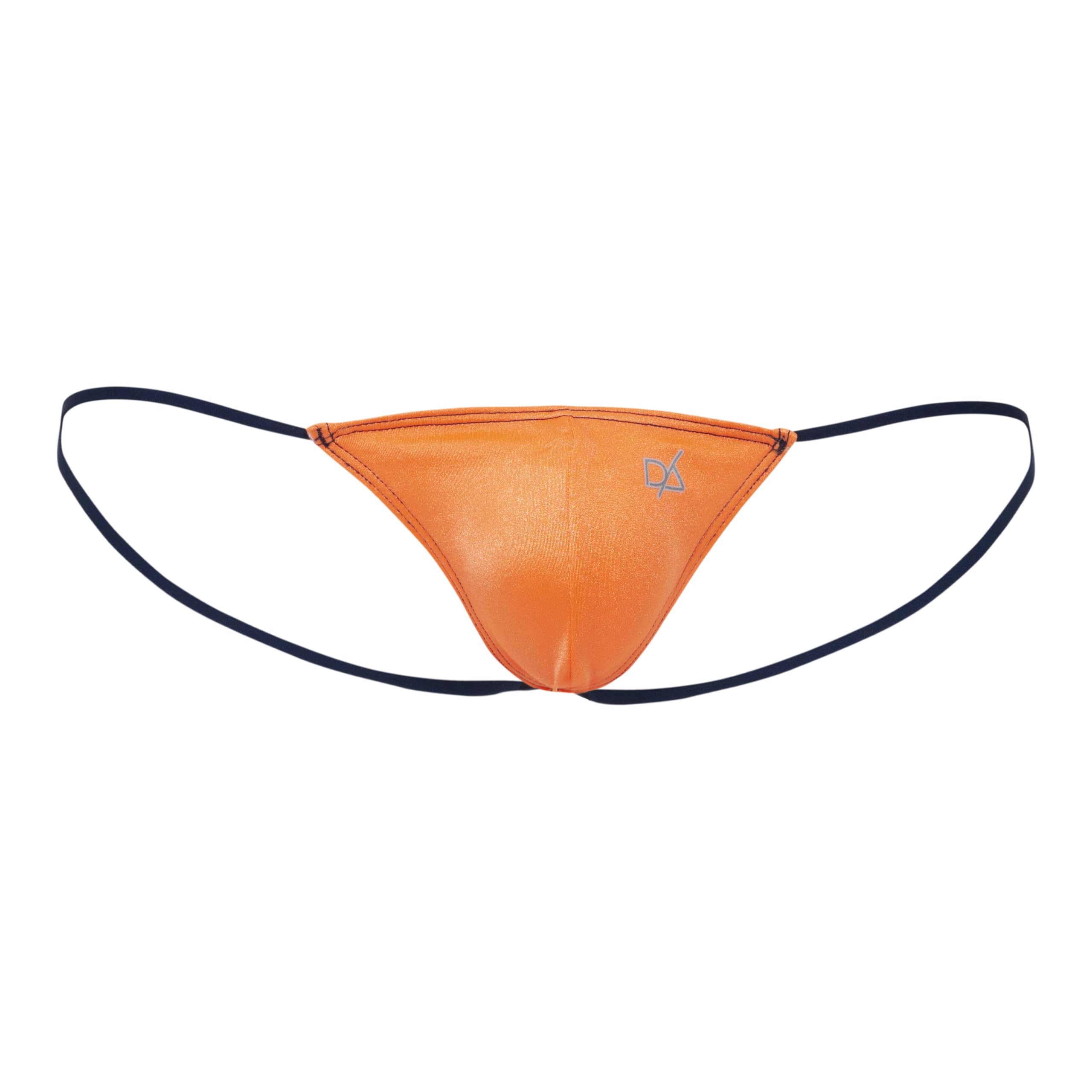 Daniel Alexander Men’s Sexy G-String Underwear w/T-Back Shiny Pouch, Backless Thongs for Men, Low Rise Waist String Bikini