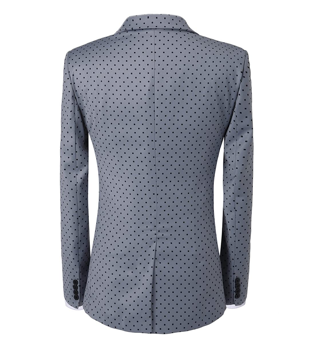 Tre pezzi abito da sposa da uomo tre pezzi punti stampati slim fit tacca risvolto smoking fracco da uomo gilet doppio petto