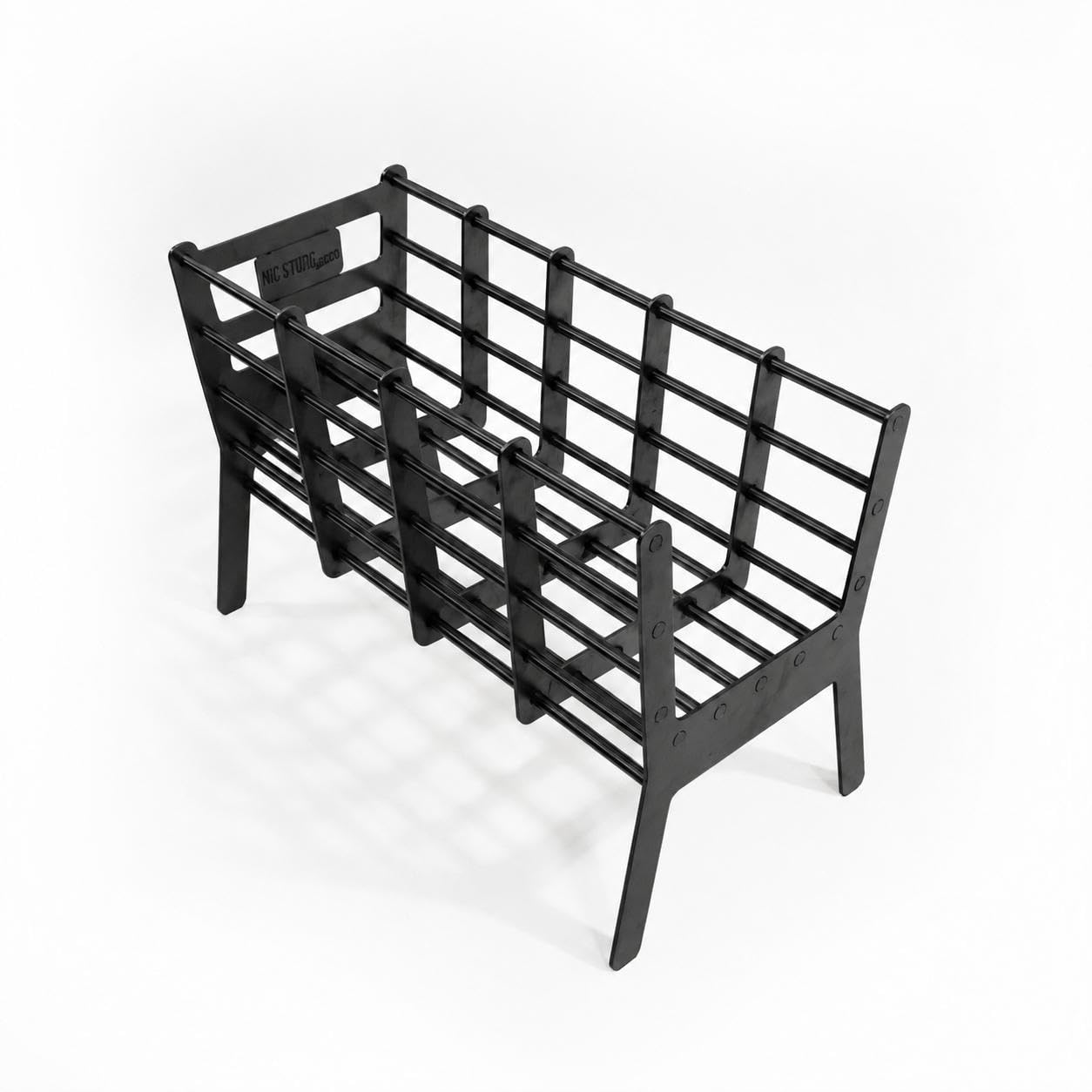Palenisko palenisko 10 mm wzmocnione żelazne łóżeczko do drewna opałowego i węgla urugwajskiego do grilla (25 cm)