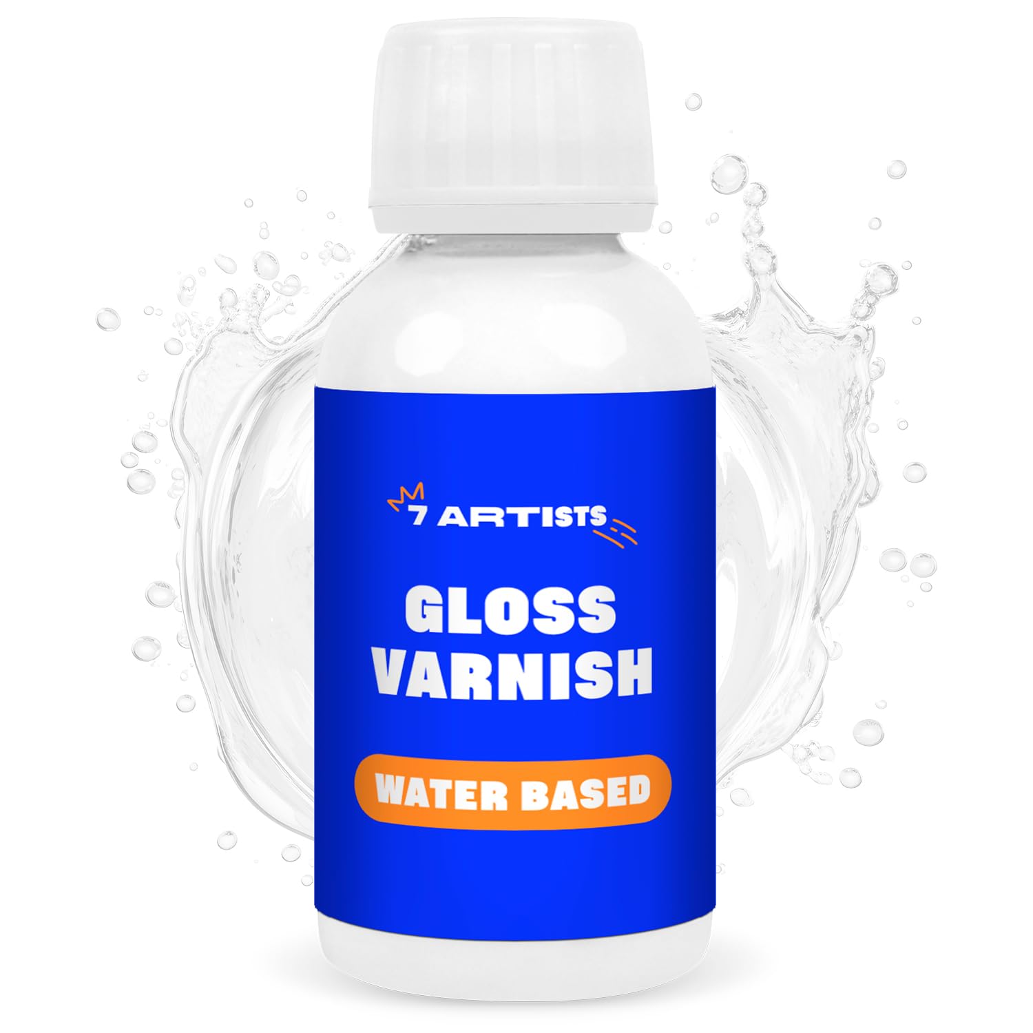 7 Artists Acryl Klarlack Glänzend 120 ml – Acryl Versiegelung Firnis für Acrylfarben, Bemalte Holz, Steine, Ton | Glanzlack Wasserfest Finish, Schnelltrocknend, Farblos | Glossy Varnish