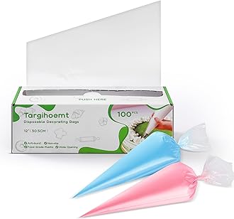 100pcs 12 Inch Disposable Piping Bags - Anti Burst Icing Bags for Cream Frosting, Cakes & Cookies Decoration