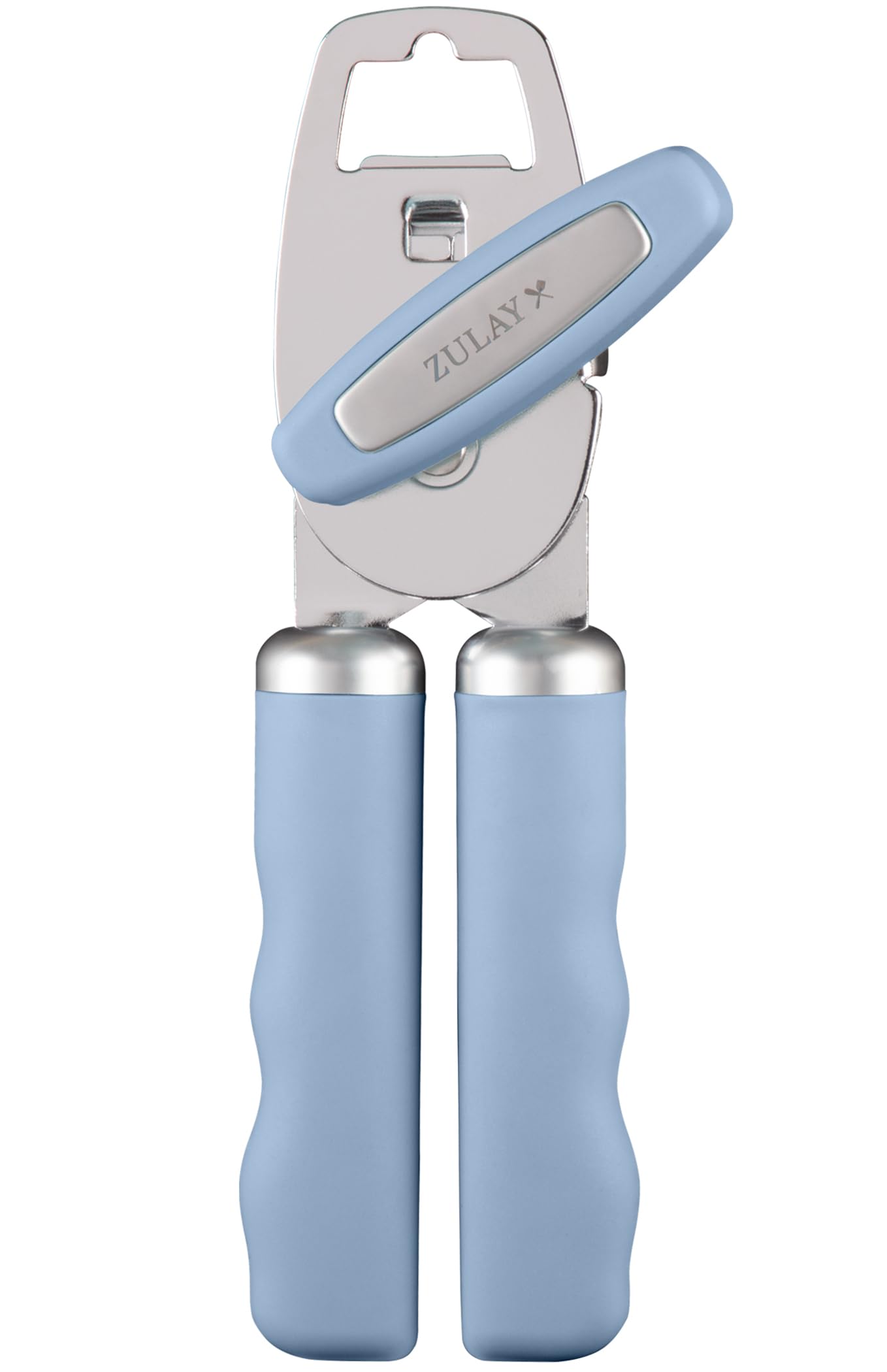 Zulay Kitchen Manual Can Opener Heavy Duty Patented Stainless Steel, Sky