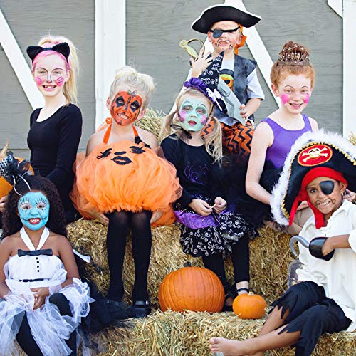 Ccbeauty Professional Face Body Paint Oil 12 Colors Halloween Art Party Fancy Make Up Set With 10 Blue Brushes,Light #TOP4