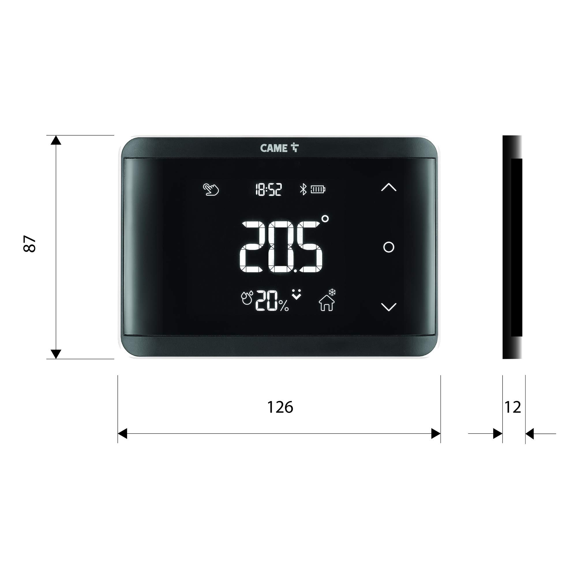 Came 845AA-0090 TH/700 BK BT CRONOTERMOSTATO BLUETOOTH TOUCH COLORE NERO