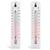 2Pcs Wall Thermometer, Outdoor Thermometer Read Accurate Celsius and Fahrenheit Large Wall Mounted Room Temperature Monitor Easy-to-Mount Design for Home Garden Greenhouse Home Office Indoor Outdoor