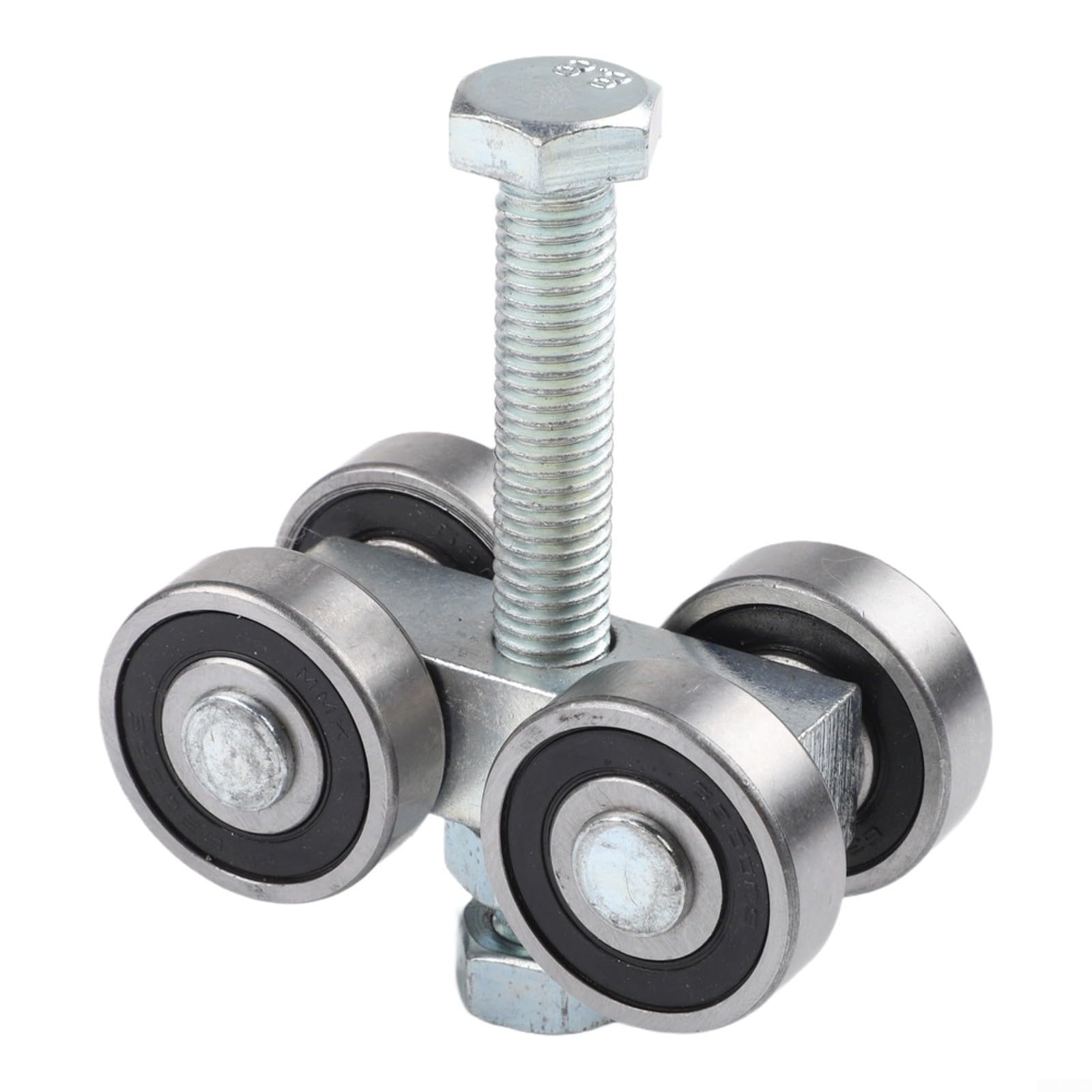 Lot de 2 chariots robustes à 4 roues pour canal de jambe de force de 1-5/8", roues de levage en acier au carbone laminées à chaud avec boulons et écrous M10, capacité de 400 kg