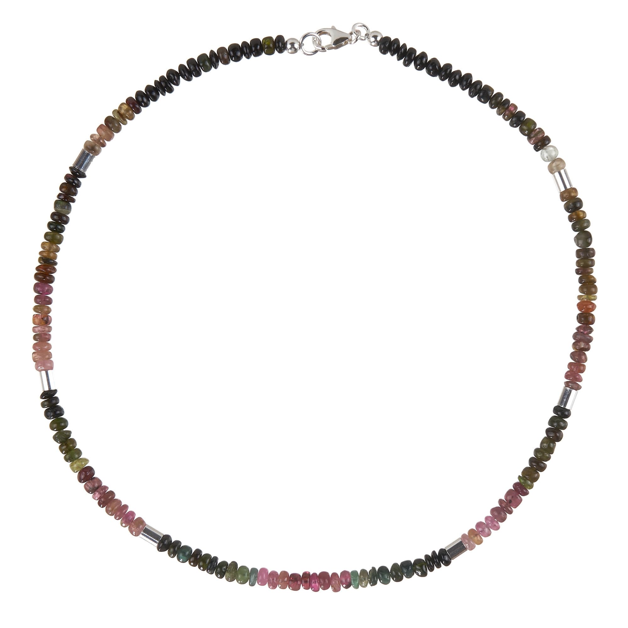 Turmalin Kette bunt 925 Silber Halskette