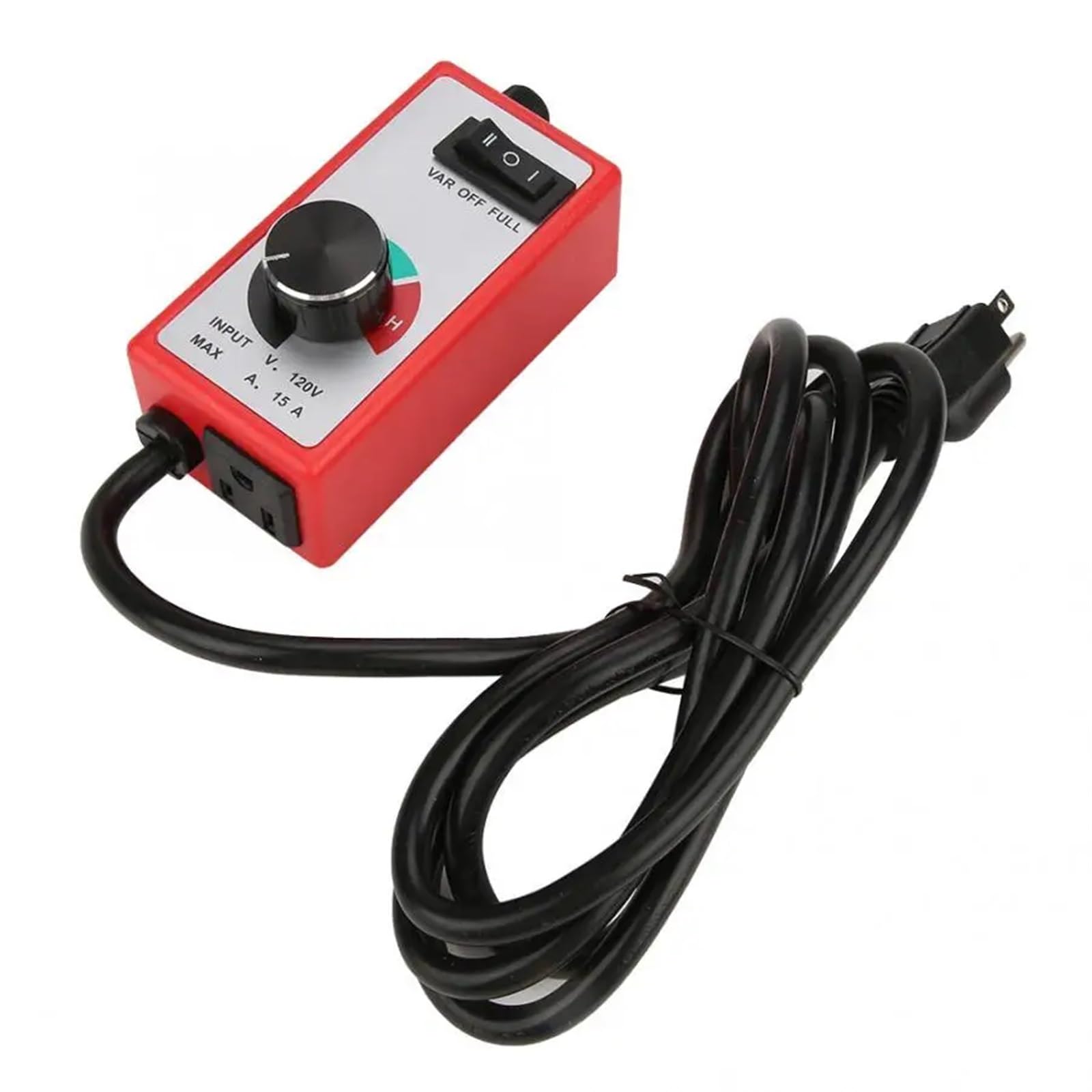 Regulador de velocidad de 120V, ventilador de enrutador 15A, controlador Variable, reóstato de Motor eléctrico, regulador de motor rojo